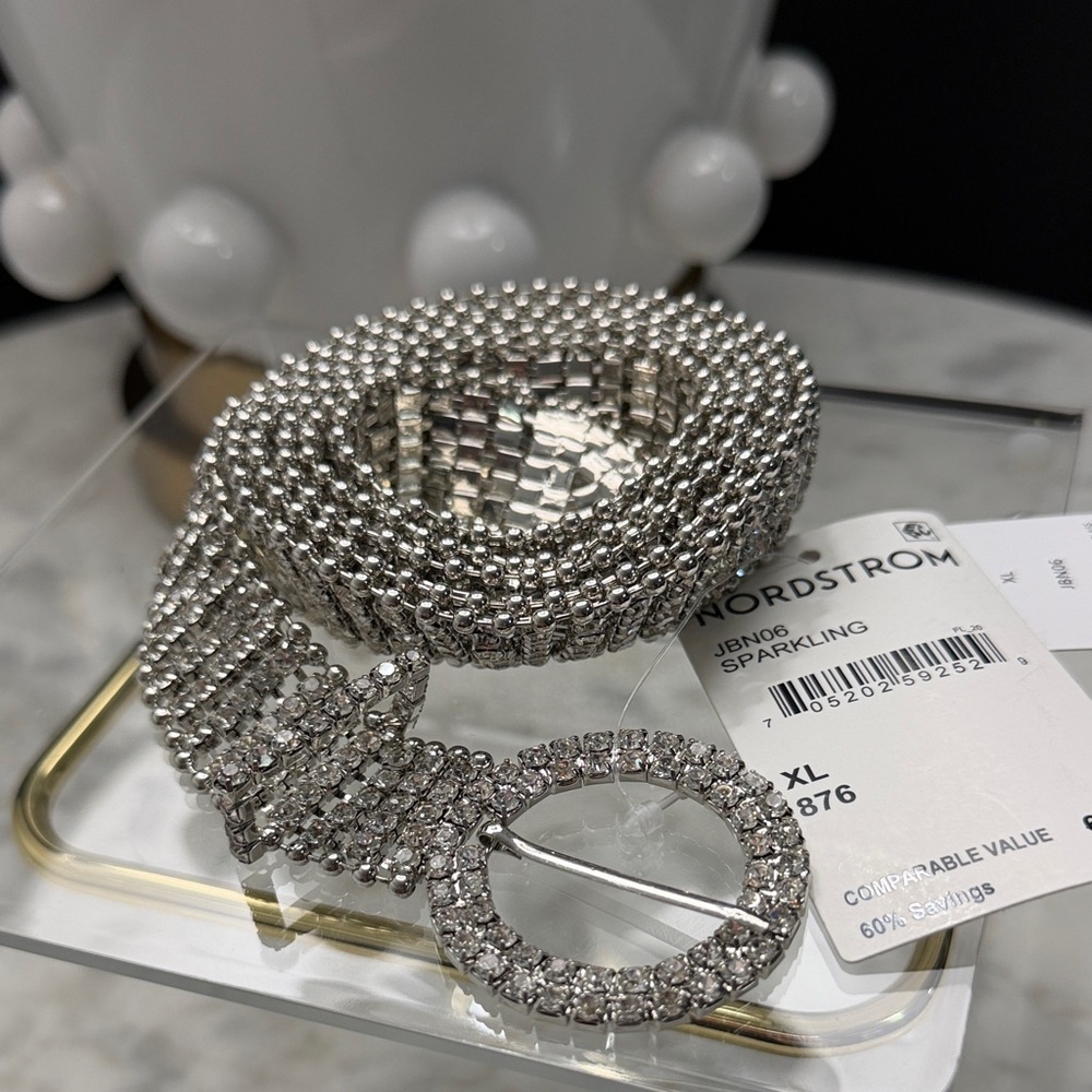 Nordstrom Sparkling Silver Belt